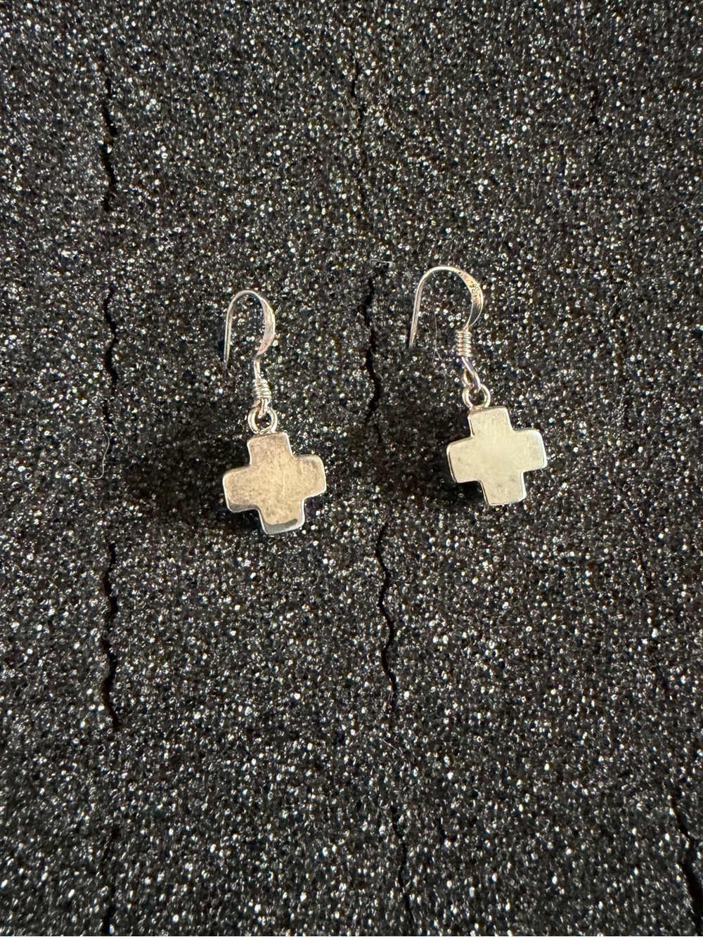 Vintage Silver Cross Earrings